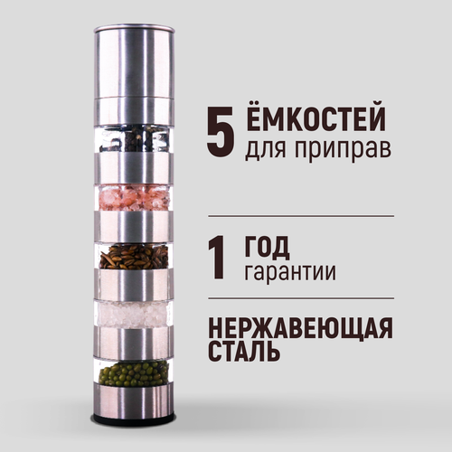 Мельница для специй BanZzanas Dream Kitchen, механическая, серебристый, 25см