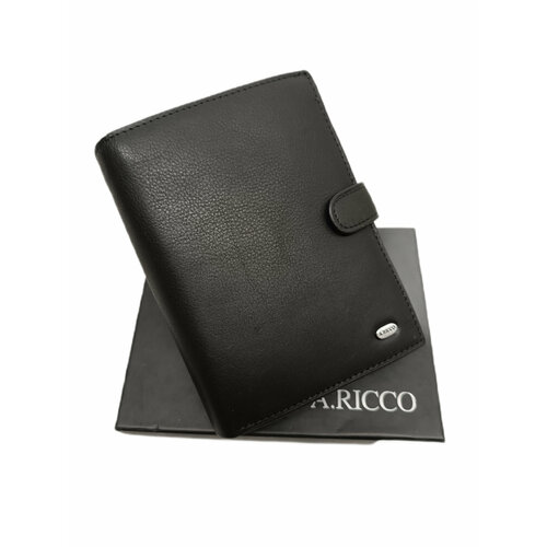 Портмоне Alfa Ricco, фактура гладкая, матовая, черный