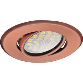 Светильник встраиваемый Ecola DH09 MR16 GU5.3 поворотный плоский Медь 25x90 FP1603EFS