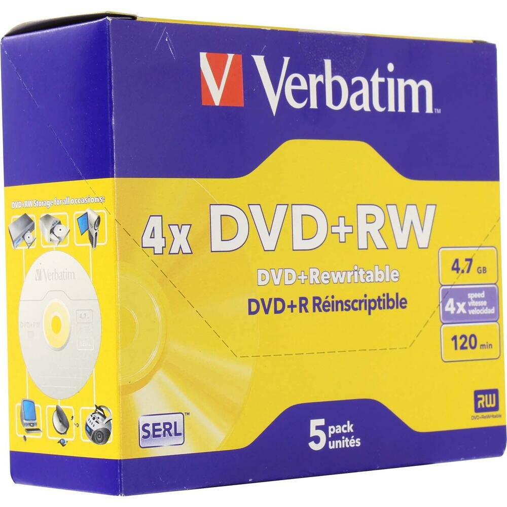 Диски DVD+RW Verbatim 4x 4.7Gb Jewel 1шт 43229/43228 - фото №7