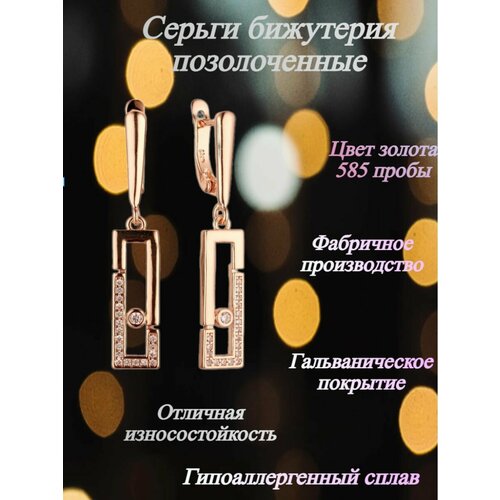фото Серьги fj fallon jewelry, циркон