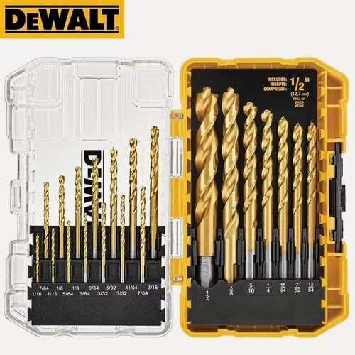 Изображение товара Набор сверл DeWALT DW1361, сталь, нитрид титана, по металлу и дереву, 21 шт