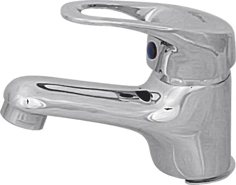 Смеситель для раковины универсальный однорычажный поворотный цвет хром