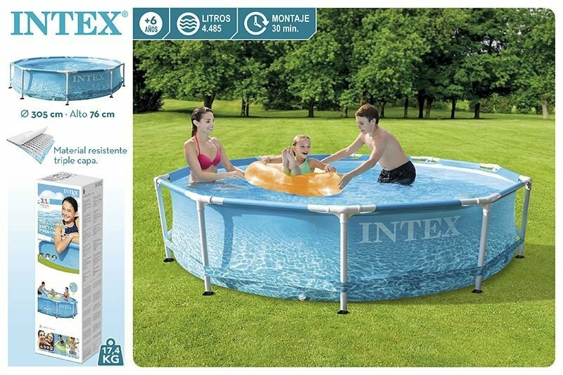 28206 Intex Каркасный бассейн Metal Frame 305х76см Beachside 4485л
