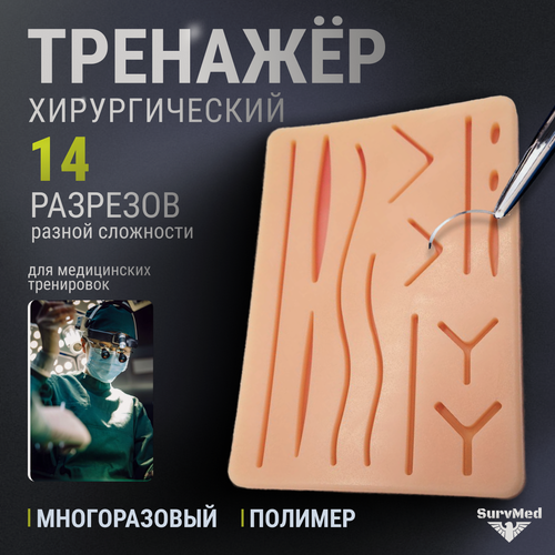Изображение товара Тренировочный набор для наложения швов с порезами, учебная модель, симулятор швов, хирургический тренажер