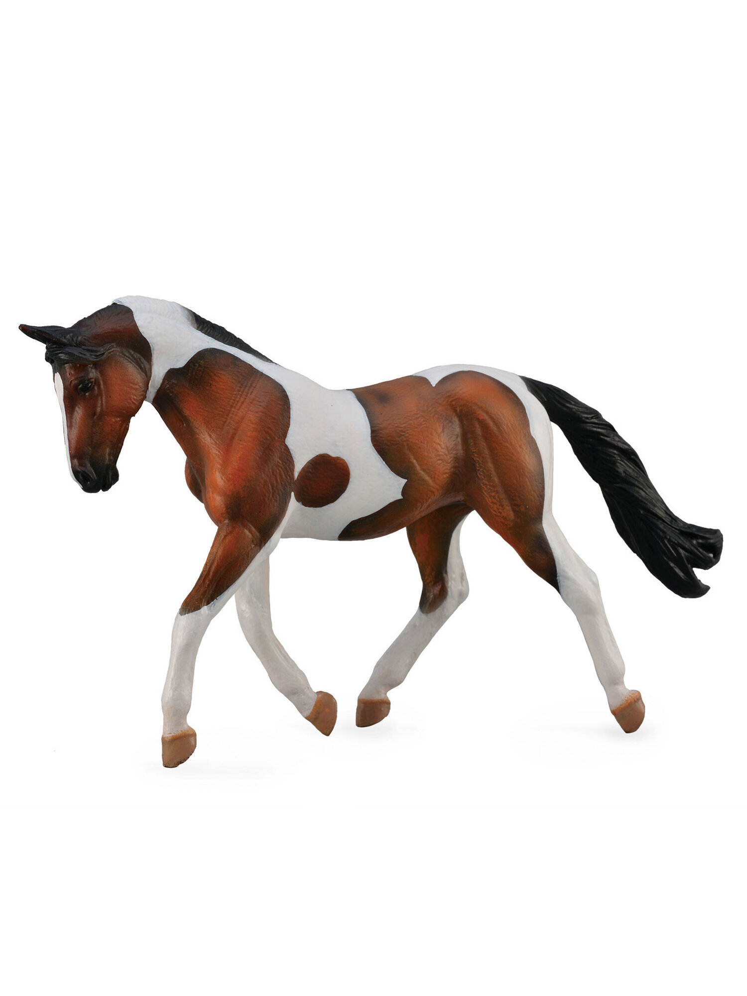 Collecta Фигурка лошади Кобыла Пинто гнедая XL 88691b с 3 лет