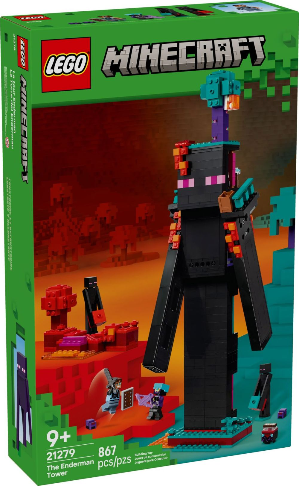 Конструктор LEGO Minecraft The Enderman Tower 21279 Башня Эндермана, 867 дет.