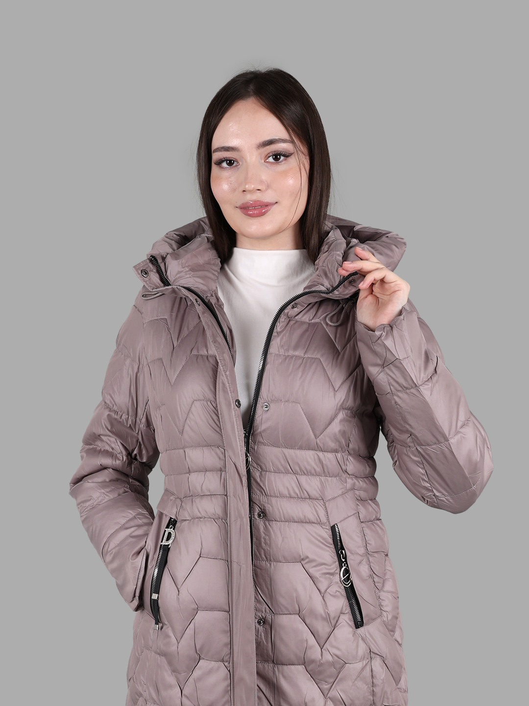 Куртка , размер 48, пыльно-розовый — фото 1