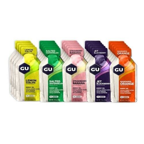 фото Гель питьевой gu energy gu original energy gel микс, 20 x 32 г (5 вкусов)