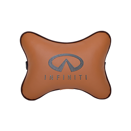 фото Подушка на подголовник экокожа fox с логотипом автомобиля infiniti vital technologies