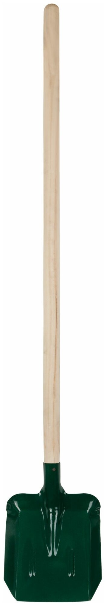 Лопата совковая с ребрами жесткости,с деревянным черенком 220х270х1450 мм 77216 - фотография № 1