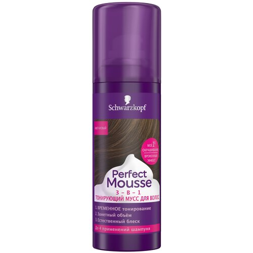 Schwarzkopf Тонирующий мусс Perfect Mousse, каштановый, 120 мл