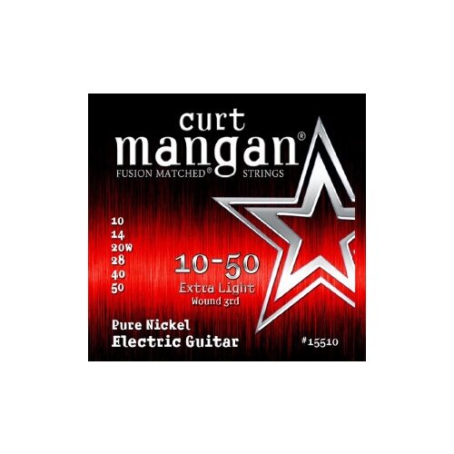 CURT MANGAN 10-50 Pure Nickel Wound Extra Light Set струны для электрогитары