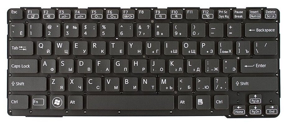 Клавиатура для ноутбука Sony Vaio SVE14A (p/n: 9Z. N6BBF. D0R, NSK-SDDBF 0R, 149115111RU, 9Z. N6BBF. R0R)