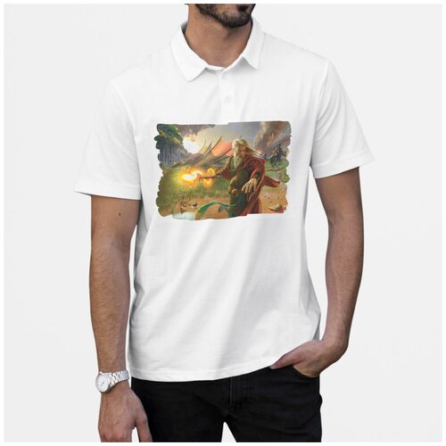 фото Рубашка -поло coolpodarok heroes of annihilated empires драконы маг кентавр магический посох