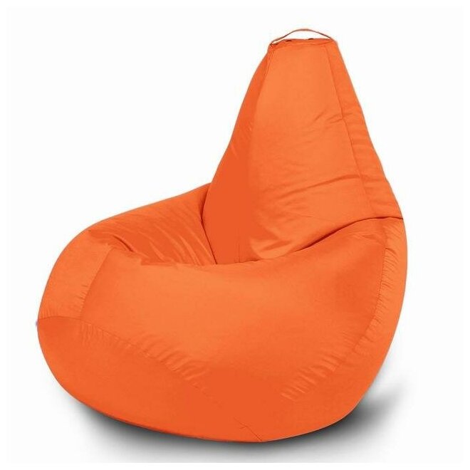 MyPuff Внешний чехол для кресла мешка Груша, размер XXXL-Стандарт, оксфорд, апельсин - фотография № 1
