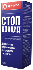 Суспензия Apicenna Стоп-Кокцид 50 мг, 100 мл, 1уп.