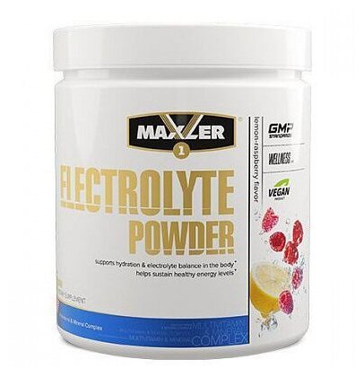 MAXLER USA Electrolyte Powder 204 г (Lemon-Raspberry Flavor)