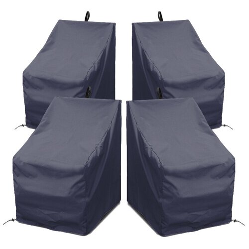 Чехлы на стулья со спинкой 570x570x920 мм 4 шт (оксфорд 210, синий), Tplus