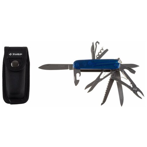 фото Зубр нож зубр "эксперт" складной многофункциональный, пластиковая рукоятка, "16 в 1"