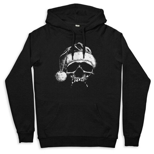 фото Худи с принтом dead moroz / толстовка черная размер 46 dream shirts