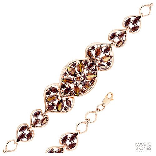 Браслет MAGIC STONES, красное золото, 585 проба, султанит