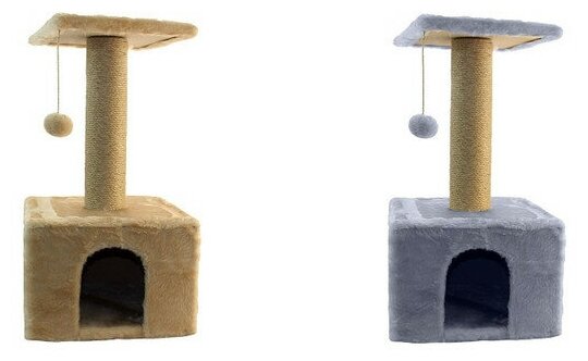 Домик когтеточка для кошек Гамма, размер 35х35х77см. - фотография № 4