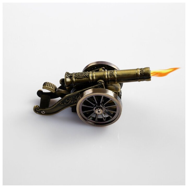 Зажигалка настольная, газовая "Пушка", пьезо, 10 х 3.5 см - фотография № 2