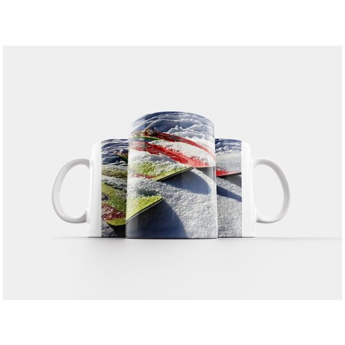 фото Кружка "лыжи, прыжки с трамплина, зима" 320 мл lotsprints