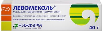 Левомеколь мазь д/нар. прим., 40 мг/г+7.5 мг/г, 40 г