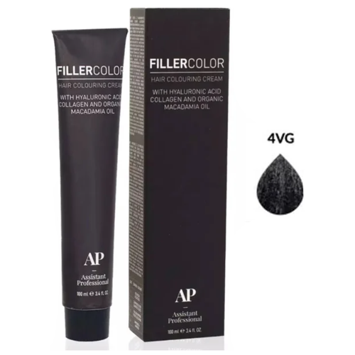 Assistant Professional Filler Color перманентная крем-краска для волос, 4VG Каштановый бежевый, 100 мл