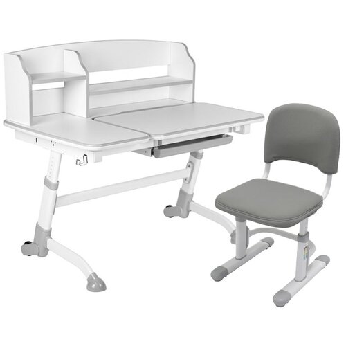 фото Комплект парта amare ii grey + стул sst3d grey fundesk