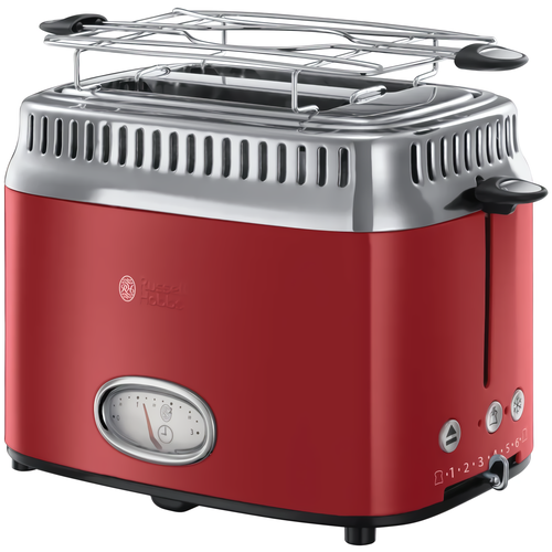 Тостер Russell Hobbs 21680-56 Retro, красный чайник russell hobbs 23210 70 solar red