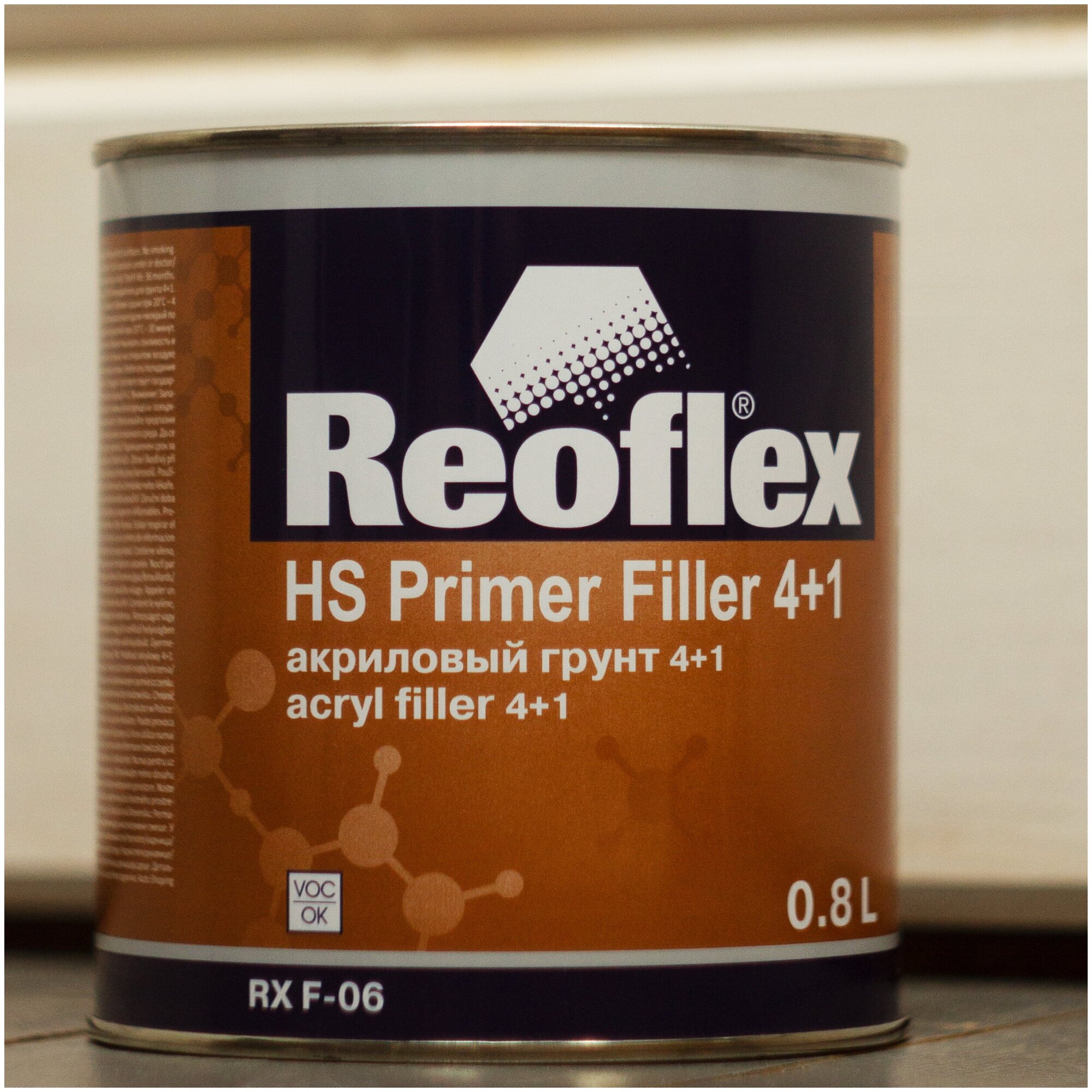 REOFLEX RX F-06/800+RX H-11/200 серый Грунт акриловый "REOFLEX" 2K 4+1 (0,8 л) (серый) (+ отвердитель (0,2л))