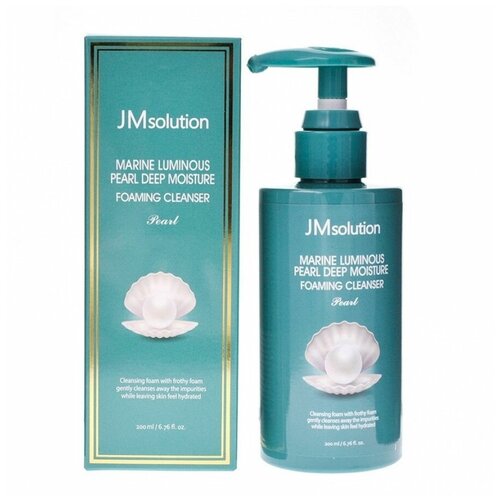 JMsolution Очищающая пенка с морскими минералами MARINE LUMINOUS PEARL DEEP MOISTURE FOAMING CLEANSER, 200 мл