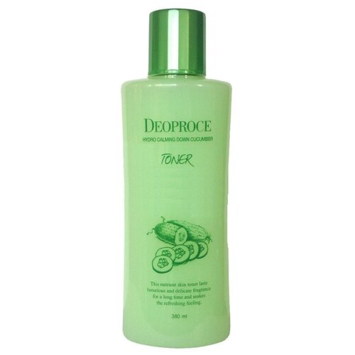 Deoproce тонер Hydro Calming Down Cucumber, 380 мл цитрусовый тонер с экстрактом юдзу deoproce yuja vita care 10 oil toner 120 мл