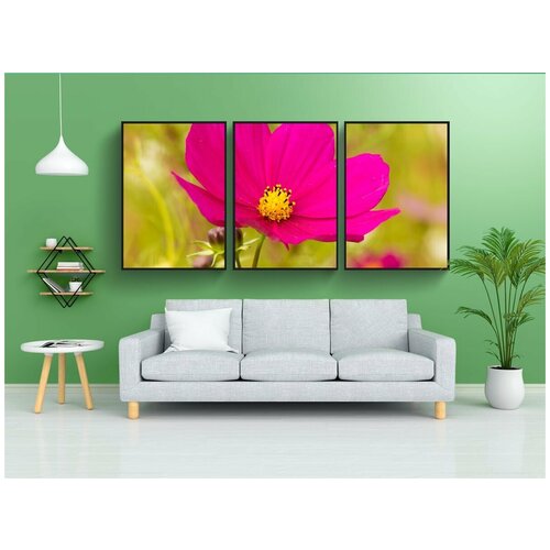 фото Набор модулных постеров для интерьера "розовый цветок, корзина для украшений, косм" 60x90 см. в тубусе, без рамки lotsprints