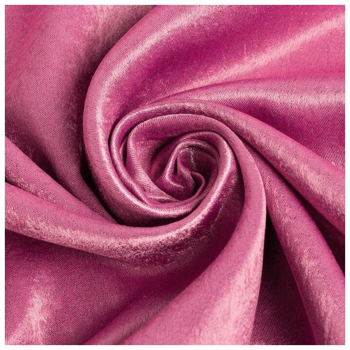 Штора портьерная Этель "Классика"цв. розовый, 130*300 см,100% п/э - фотография № 3
