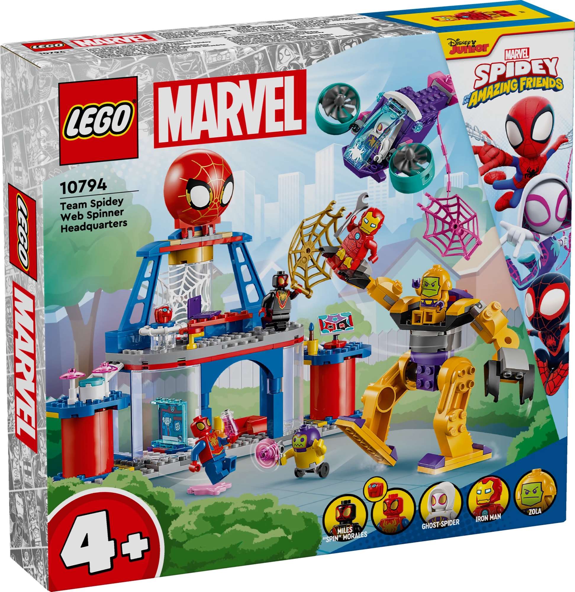 Конструктор LEGO Marvel Spiderman 10794 Team Spidey Web Spinner Headquarters, 193 дет.