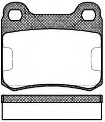 Дисковые тормозные колодки задние REMSA 0157.10 для Mercedes-Benz (4 шт.)