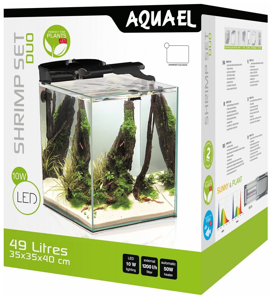 Аквариумный набор AQUAEL NANO REEF DUO LED белый, 49 л., (35*35*40см.) - фотография № 5