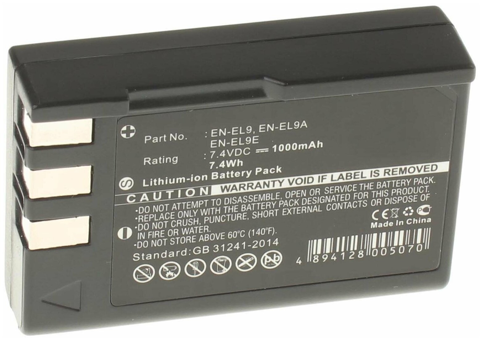 Аккумулятор iBatt iB-U1-F192 1000mAh для Nikon D3000, D5000, D60, D40, D40x,