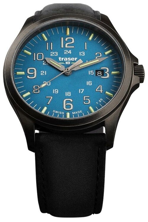 Наручные часы traser P67 professional, черный, синий