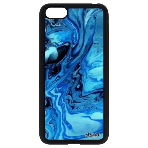 фото Защитный чехол на телефон // huawei y5 2018 // "волны" живопись фон, utaupia, синий