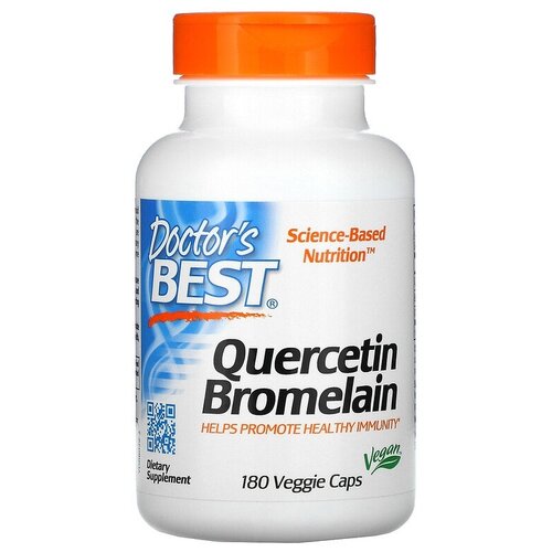 Капсулы Doctor's Best Quercetin Bromelain, 180 шт.