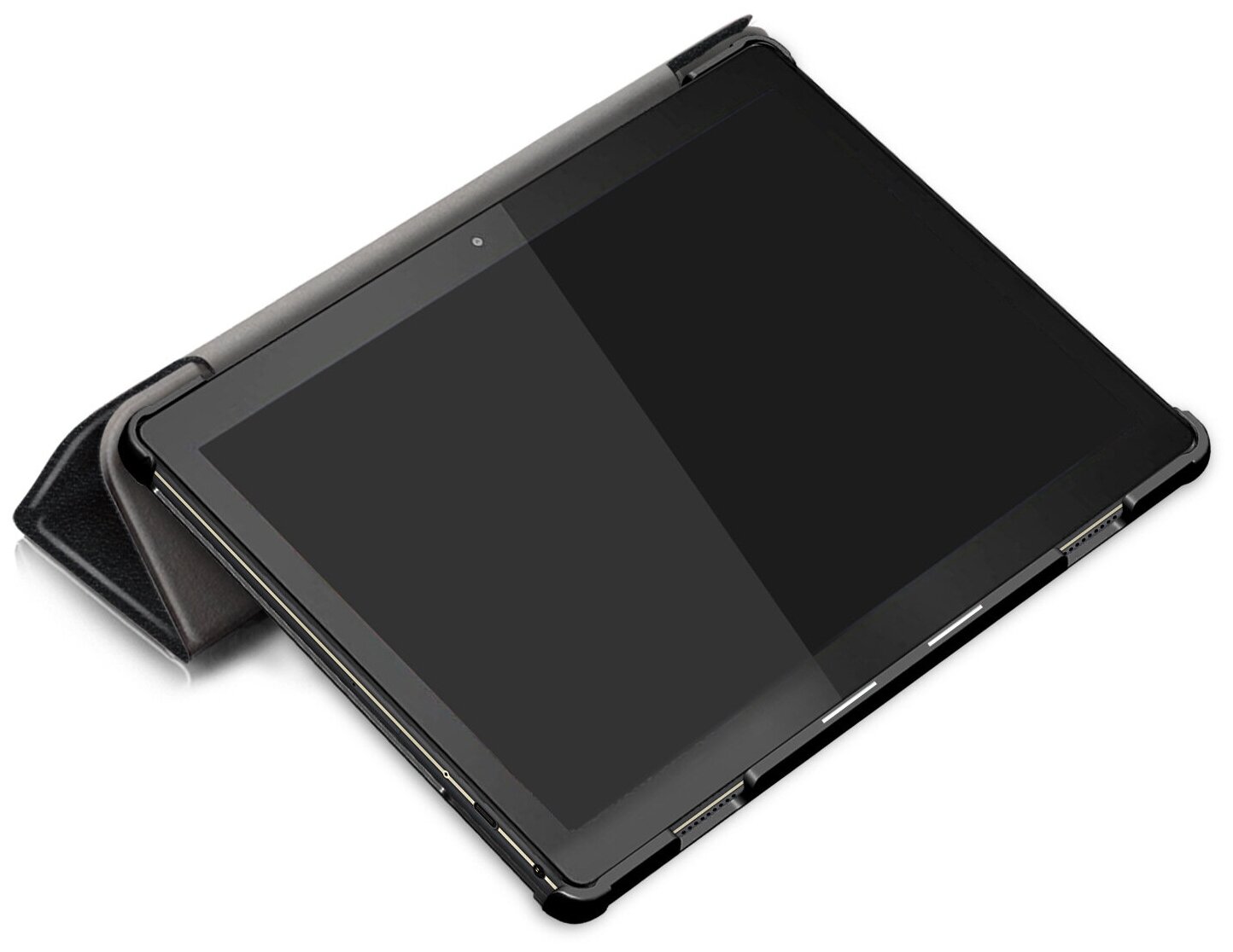 Чехол-обложка MyPads для Sony Xperia Z3 Tablet Compact тонкий умный кожаный на пластиковой основе с трансформацией в подставку синий — фото 1