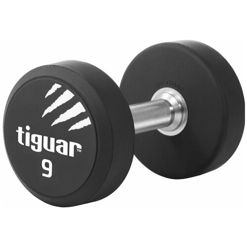 Полиуретановые гантели Tiguar, 9 кг, пара гантели полиуретановые gravity 8 кг цвет черный пара