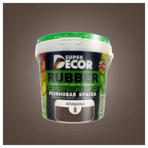 Резиновая краска Super Decor Rubber №06 Арабика 1 кг - фотография № 3