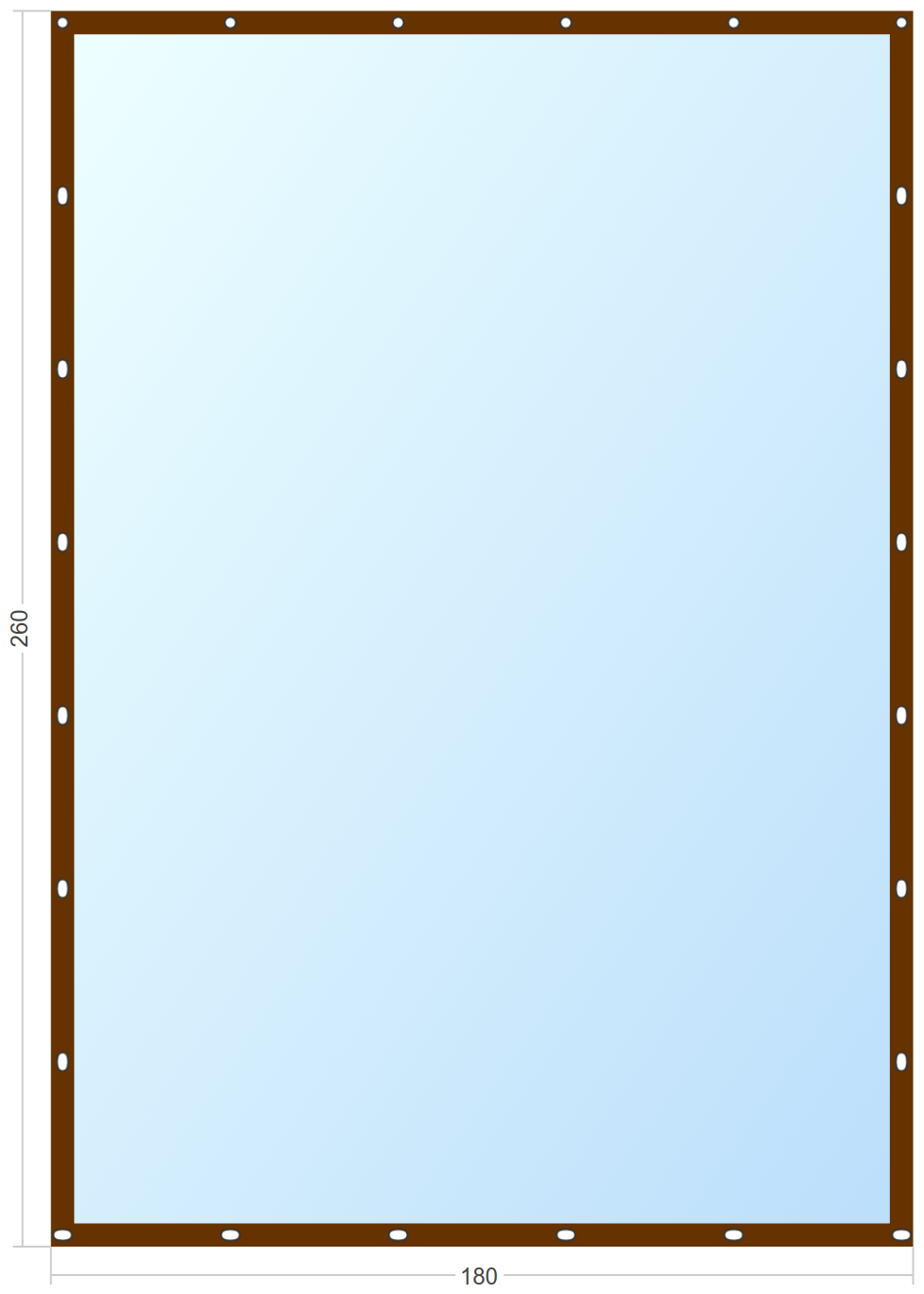 Мягкое окно Софтокна 180х260 см съемное, Французский замок, Прозрачная пленка 0,7мм, Коричневая окантовка, Комплект для установки - фотография № 3