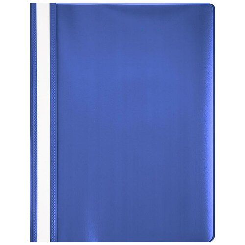 Скоросшиватель пластиковый A4 до 100 листов синий (толщина обложки 0.20 мм, 20 штук в упаковке)